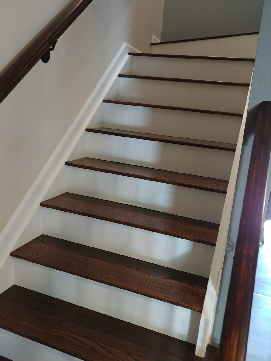 Dark Walnut Staircase | Springs Remodel & Repair